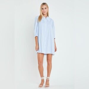 English Factory Ruffled Collar Shirt Dress NWT